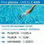 Filtro piscina UNICEL C 4325 compatibile Hayward CX225RE, American...
